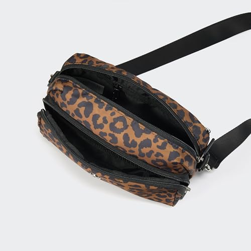 Pander Crossbody Sling Bag – Everyday Purse with Adjustable Strap, Perfect for Travel, Errands, and Daily Use - color: Midnight Leopard