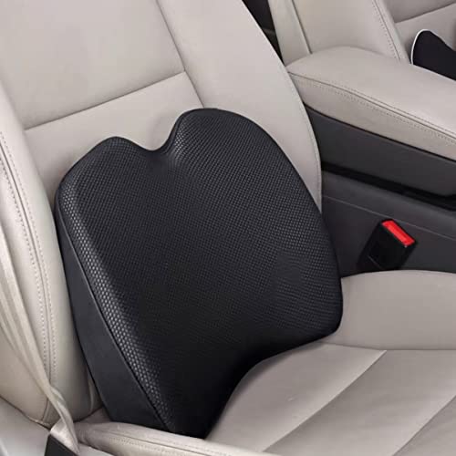 Super Soft Lumbar Support Pillow for Car, 100% Memory Foam Lumbar Pillow with Breathable Removable Cover, Ergonomic Design - Back Pillow Lumbar Support Pillow for Office Chair/Back Pain Relief(Black) - color: Backsaver-one