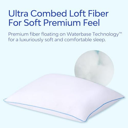 Mediflow Elite Collection Water Pillow - Orthopedic Neck Pain Relief, Adjustable for Sleeping (Single, White) - size: Single Pack