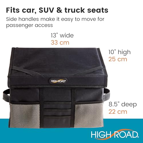 High Road Carganizer Front Seat Car Office Organizer and Mobile Office Work Truck Organizer with Filing Dividers and Desk Top Cover | Front Seat