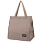 Insulated Lunch Bag for Work, 10.2"x5.9"x10.2" Oxford Waterproof Striped Canvas Tote Bag - color: Pink White