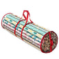 ZOBER Round Christmas Gift Wrapping Paper Organizer Storage - 40 Inch Gift Wrap Storage Containers - Wrapping Paper Holder, Clear PVC Waterproof, Fits 25 Standard Rolls - Red - color: Red Transparent
