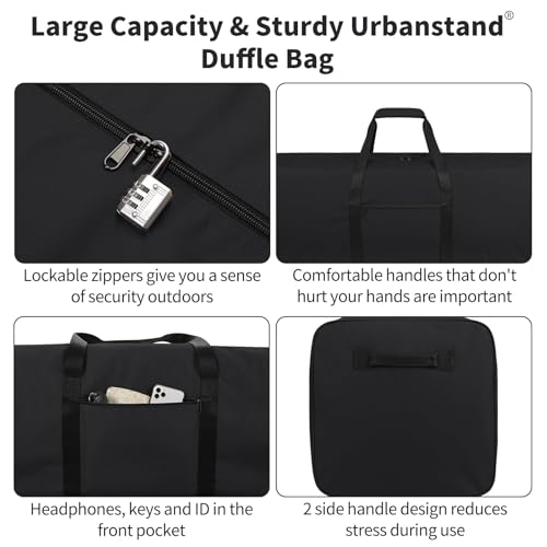 Urbanstand 48 Inch Extra Large Duffle Bag for Travel, Sports Gear Storage Bag with 2-way Lockable Zippers, Long Canvas Duffel Bag for Tent Camping tripod (Black 48inch 2Pack) - color: Black, size: 48inch 2Pack