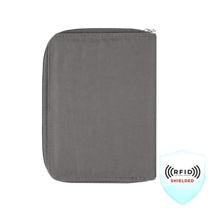 Travelon RFID Blocking Passport Zip Wallet - color: Smoke