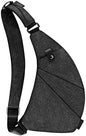 MRang Sling Crossbody Bags Trendy Travel Anti Theft Safe Purse Bags for Women Men Waterproof - color: Strap on Left Shoulder-black