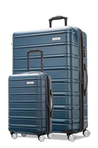 Samsonite Omni 2 Hardside 2 Piece Set - Includes Global Carry-On & Large Checked Suitcases - 360° Dual Spinner Wheels - Integrated TSA Lock & Expansion - Amazon Exclusive - Nova Teal - color: Nova Teal, size: 2-Piece Set (Carry-on/Large)
