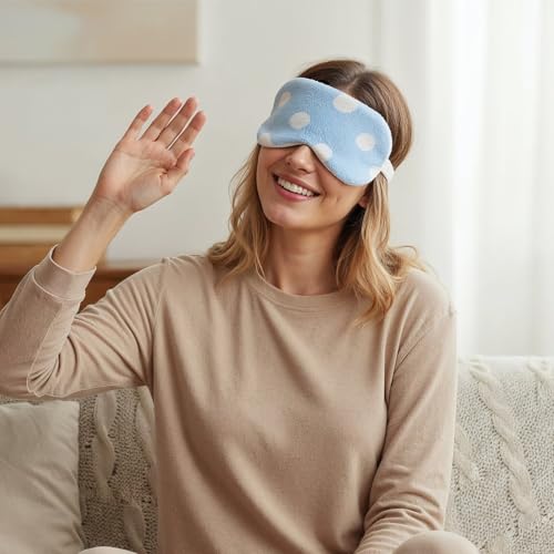 2PCS Plush Sleeping Eye Mask, Soft Plush Eye Mask, Fuffy Eye Cover Comfortable Sleep Mask Blindfold Rainbow Faux Fur Eye Shade for Women, Men and Kids Travel Nap Sleeping - color: Love