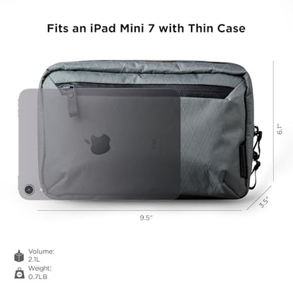 ALPAKA Elements Tech Case - Travel Organizer Pouch for Electronics, Cables, EDC with Weatherproof Fabrics, YKK Zippers(Slate Grey VX21) - color: Grey