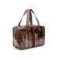 ANIS·KEBBR Retro Clear Makeup Bag, Waterproof Large Zipper Toiletry Organizer for Travel - size: L