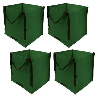 DURASACK Heavy Duty Storage Tote Bag 22-Gallon Rugged Woven Polypropylene Moving Bag, Reusable Self-Standing Design, Holds up to 500 Pounds, Pack of 4, Green - color: Green, size: Pack of 4