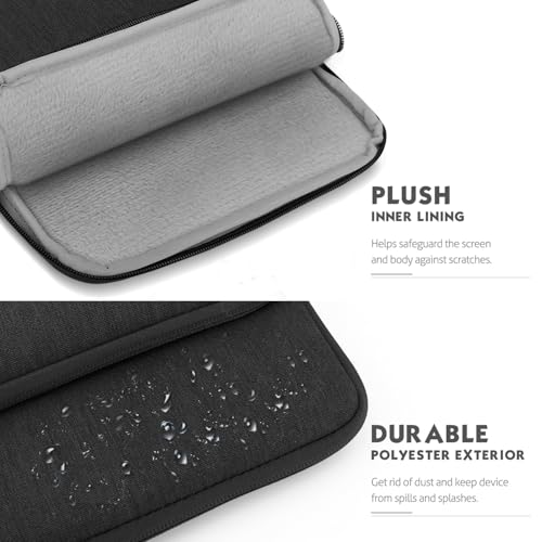 MoKo 8-9 Inch Tablet Sleeve Bag Carrying Case with Storage Pockets Fits New iPad mini (A17 Pro) 8.3" 2024, iPad mini 6/5/4/3/2/1th 8.3"/7.9" 2021-2012, Galaxy Tab A7 Lite 8.7" 2021, Black & Gray - color: Black & Gray, size: 8-9 inch