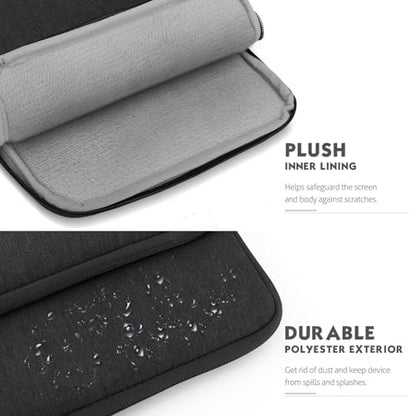 MoKo 8-9 Inch Tablet Sleeve Bag Carrying Case with Storage Pockets Fits New iPad mini (A17 Pro) 8.3" 2024, iPad mini 6/5/4/3/2/1th 8.3"/7.9" 2021-2012, Galaxy Tab A7 Lite 8.7" 2021, Black & Gray - color: Black & Gray, size: 8-9 inch