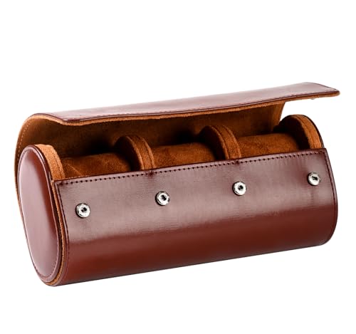 Watch Travel Case Hold 3 PCS Watches Travel Watch Case for Wristwatches & Smart Watches and Watch Travel Case for Men - size: 3 Slot