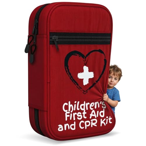 Small, First Aid and CPR Kit for children, toddler, and kids. Large Variety of Bandages to fit your childs injuries. Perfect travel first aid kit, Diaper Bag, Backpack, Car, and More. Quick and Effect - size: Small
