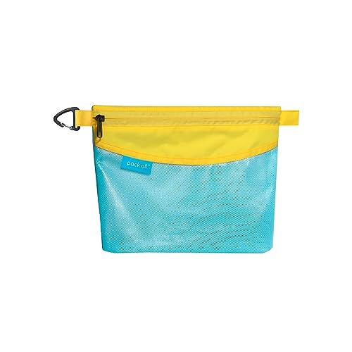 pack all Water-resistant Material Zipper Pouch, Mesh Zipper Bag for Storage, Travel, Office (Medium, Blue) - color: Blue, size: Medium