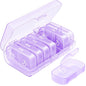AUVON XL Weekly Pill Organizer 2 Times a Day, Pill Box 7 Day with One-Side Large Openings for Easy to Use, Black Privacy Protection AM PM Pill Case for Medication, Vitamins, Fish Oils, Supplements - color: Light Purple