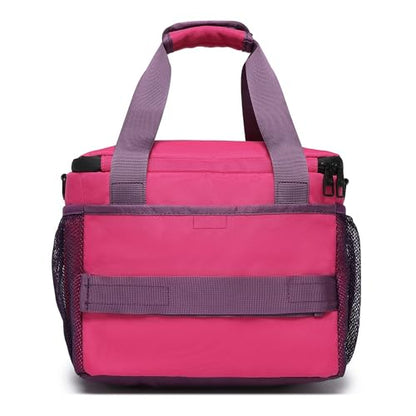 SUNNY BIRD 12L Large Insulated Lunch Bag, Leakproof and Foldable Lunch Cooler Box for Women Adult and Men, Fits 18 Cans (Purple) - color: Purple
