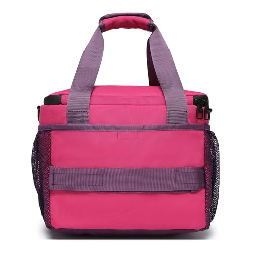 SUNNY BIRD 12L Large Insulated Lunch Bag, Leakproof and Foldable Lunch Cooler Box for Women Adult and Men, Fits 18 Cans (Purple) - color: Purple