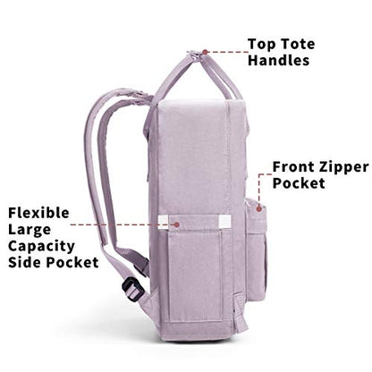 KALIDI Casual Laptop Backpack 15 Inches Classic Camping Rucksack Travel Outdoor Square Daypack College Hiking Gym Bag, Purple - color: Purple