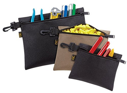 CLC Custom Leathercraft 1100 Multi-Purpose Clip-on Zippered Poly Bags, 3 Pack