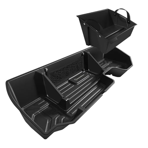 VaultsOnWheels Under Seat Storage Box Fit for 2019-2026 Chevy Silverado 1500/2500/3500HD (Not for Rear Kicker Subwoofer), Console Organizer Truck Tool Box Detachable Underseat Organizer w/TPE Mats - size: 2)Silverado|2019+|Rear underseat storage