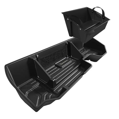 VaultsOnWheels Under Seat Storage Box Fit for 2019-2026 Chevy Silverado 1500/2500/3500HD (Not for Rear Kicker Subwoofer), Console Organizer Truck Tool Box Detachable Underseat Organizer w/TPE Mats - size: 2)Silverado|2019+|Rear underseat storage
