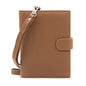 Long Keeper Passport Holder for Women Men PU Leather Anti-theft Wallet with Card Holder Slim Travel Neck Pouch with Lanyard (Brown) - color: Brown