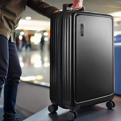 TRAVELARIM 28 Inch Luggage with Spinner Wheels, Hard Shell Suitcase with TSA Locks for Luggage, Travel Large Suitcase, Expandable Hard Shell Suitcases, Jet Black - color: Jet Black, size: Large 28-Inch Checked