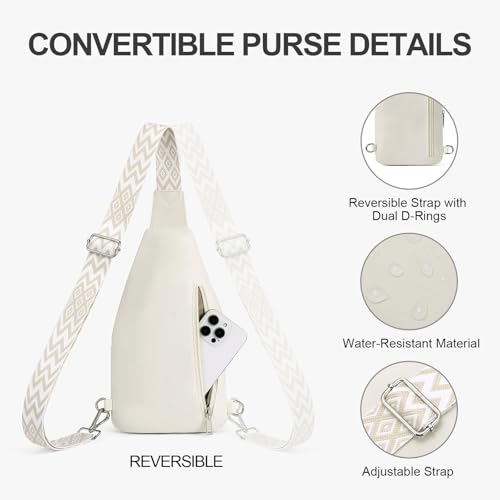 Small Sling Bag for Women, Puffer Crossbody Bag Anti Theft Travel RFID Purses Fanny Packs for Travel Hiking - color: Beige