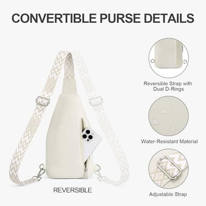Small Sling Bag for Women, Puffer Crossbody Bag Anti Theft Travel RFID Purses Fanny Packs for Travel Hiking - color: Beige