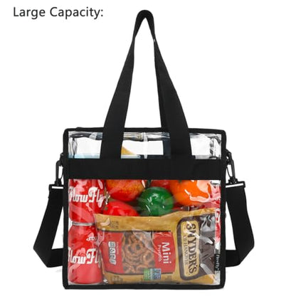 FlowFly Insulated Lunch Cooler Bag - Tote Bag Organizer for Women/Men, Clear#Black - color: Clear#Black