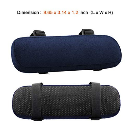 MOSISO Chair Armrest Pads (2 Pack), Memory Foam Home/Office Chair Arm Rest Covers Comfy Computer Gaming Elbow Cushion Removable Washable Elbow Support Forearm Pressure Relief, Purplish Blue - color: Purplish Blue