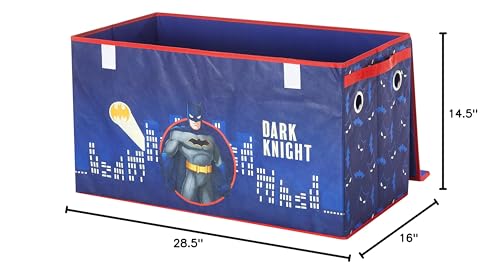 Idea Nuova Batman Collapsible Children’s Toy Storage Trunk, Durable with Soft Lid, 28.5"x14.5"x16" - color: Batman Dark Knight
