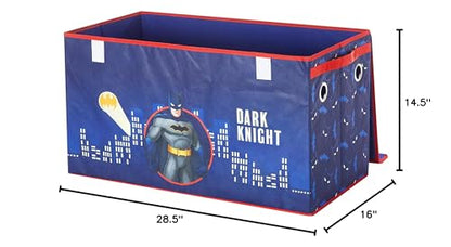 Idea Nuova Batman Collapsible Children’s Toy Storage Trunk, Durable with Soft Lid, 28.5"x14.5"x16" - color: Batman Dark Knight