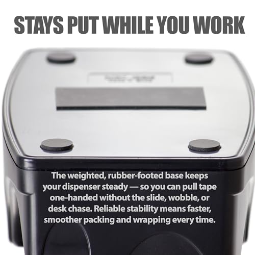 Officemate Recycled 2-in-1 Heavy Duty Tape Dispenser, 1" and 3" Cores, Black (96690) - color: Black