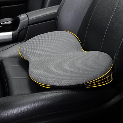 kingphenix Wedge Car Seat Cushion: Memory Foam Truck Seat Cushion for Car Seat Driver - Sciatica and Back Pain Relief - Enhancing Driving Comfort - Gray X-Large - color: Gray, size: 18*13 inches