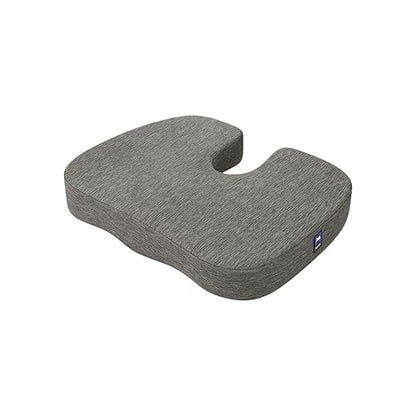 Sealy Memory Foam Seat Cushion for Car and Office Chairs Tailbone Pain Relief, Posture Support, and Comfort for Home Office Use