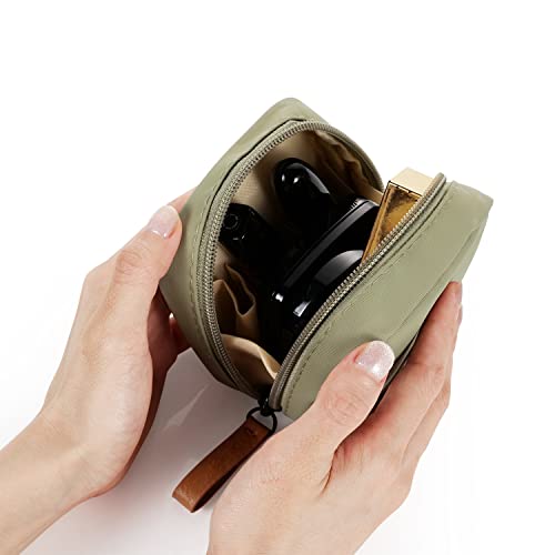 Hekyip Mini Cosmetic Bag, Travel Makeup Pouch, Portable Waterproof Cosmetic Pouch for Ladies Women, Mini(Mini Green) - color: Mini Green