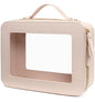 LETGO Clear Makeup Bags - TSA Approved Toiletry Bags with Zipper, Beach Makeup Organizer for Carry-on Travel Essentials, Sunscreen Cosmetic Bags for Women & Girls (Large Beige) - color: Beige, style: Large