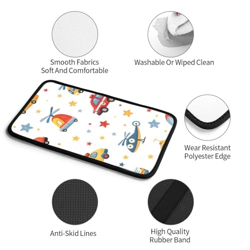 Cartoon Traffic Car Airplane Car Center Console Cover Universal Car Armrest Cover Waterproof Auto Armrest Seat Box Mat Protector Decor Car Center Console Cushion Pad for Most Vehicle SUV Truck Car