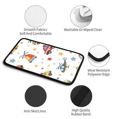 Cartoon Traffic Car Airplane Car Center Console Cover Universal Car Armrest Cover Waterproof Auto Armrest Seat Box Mat Protector Decor Car Center Console Cushion Pad for Most Vehicle SUV Truck Car