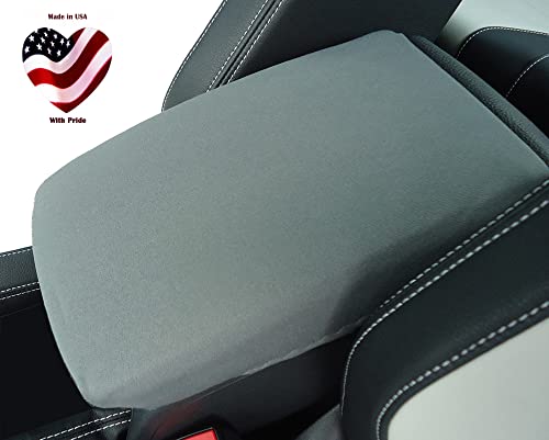 Car Console Covers Plus Neoprene Center Armrest Console Cover for Honda Pilot Models 2009-2015 for Center Console Lid Made in USA Gray - color: DARK GRAY