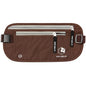 VENTURE 4TH Money Belt for Travel – Slim Hidden Under-Clothes RFID Blocking Anti-Theft Passport Holder & Travel Wallet Pouch for Men & Women to Protect Cash, Cards & Documents (Brown) - color: Brown