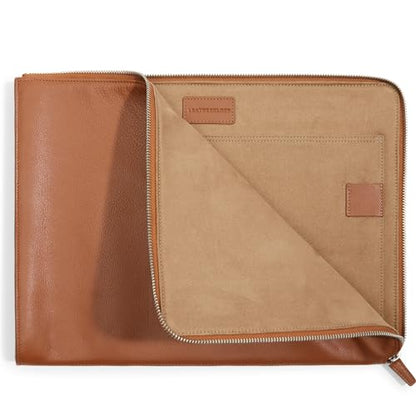 Leatherology Cognac Leatherolgy Zippered Document Holder with Interior Pocket for Tablet - color: Cognac