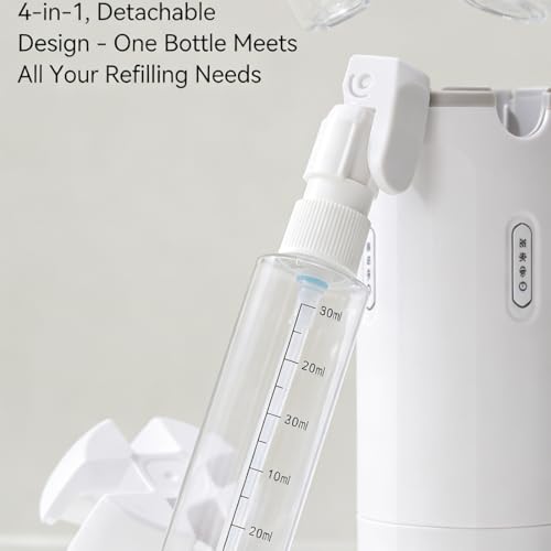 4-in-1 30ML Travel Size Dispenser Toiletries Bottles Set, Leak-Proof Refillable Containers Dispensers Labels Portable Toiletry Organizer Cup for Shampoo, Lotion, Soap Travel Essentials