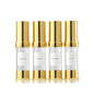 Gold 15ML 0.5 oz Airless pump bottle Toiletries Travel Size containers airport essentials Dispenser with Box Reusable mini lotion plastic travel bottles 4 Packs - size: 15 ML