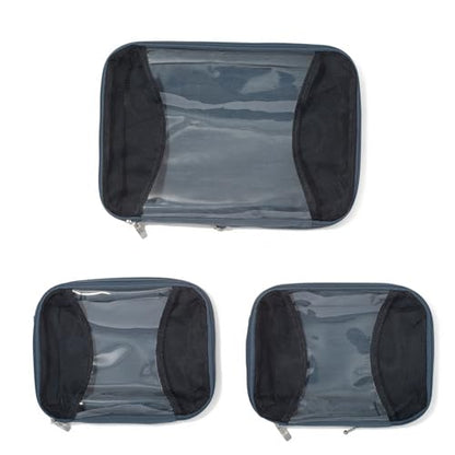 Baggallini Compression Cube 3-piece set - Lightweight Compression Packing Cubes for Travel - color: MIST