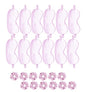 24Pcs Satin Eye Mask Silk Sleep Masks Silky Eyes Cover Blackout Blindfold Eyeshade Scrunchies Hair Ties Travel Wedding Gift - color: Lilac