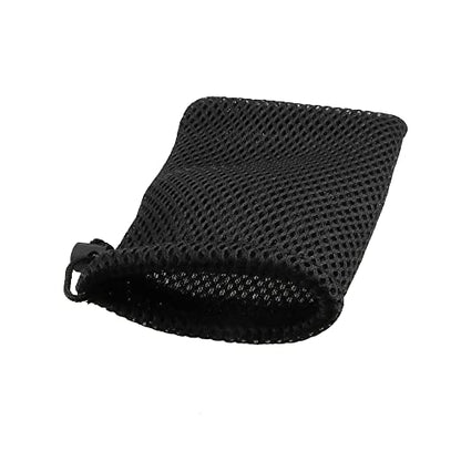 uxcell Nylon Mesh Drawstring Bag, 5 x 3.5 Inch Small Storage Pouch String Bags for Mini Stuff MP3 Charger Earphone Key, 3pcs Travel Kit Organizer for Lipstick Cosmetic Jewelry, Black