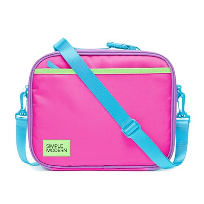 Simple Modern Hadley Lunch Box with Shoulder Strap | Kids & Adults | Insulated Bag with Pockets for Women, Men, Girls, Boys - color: Multi-color: 80s Mix